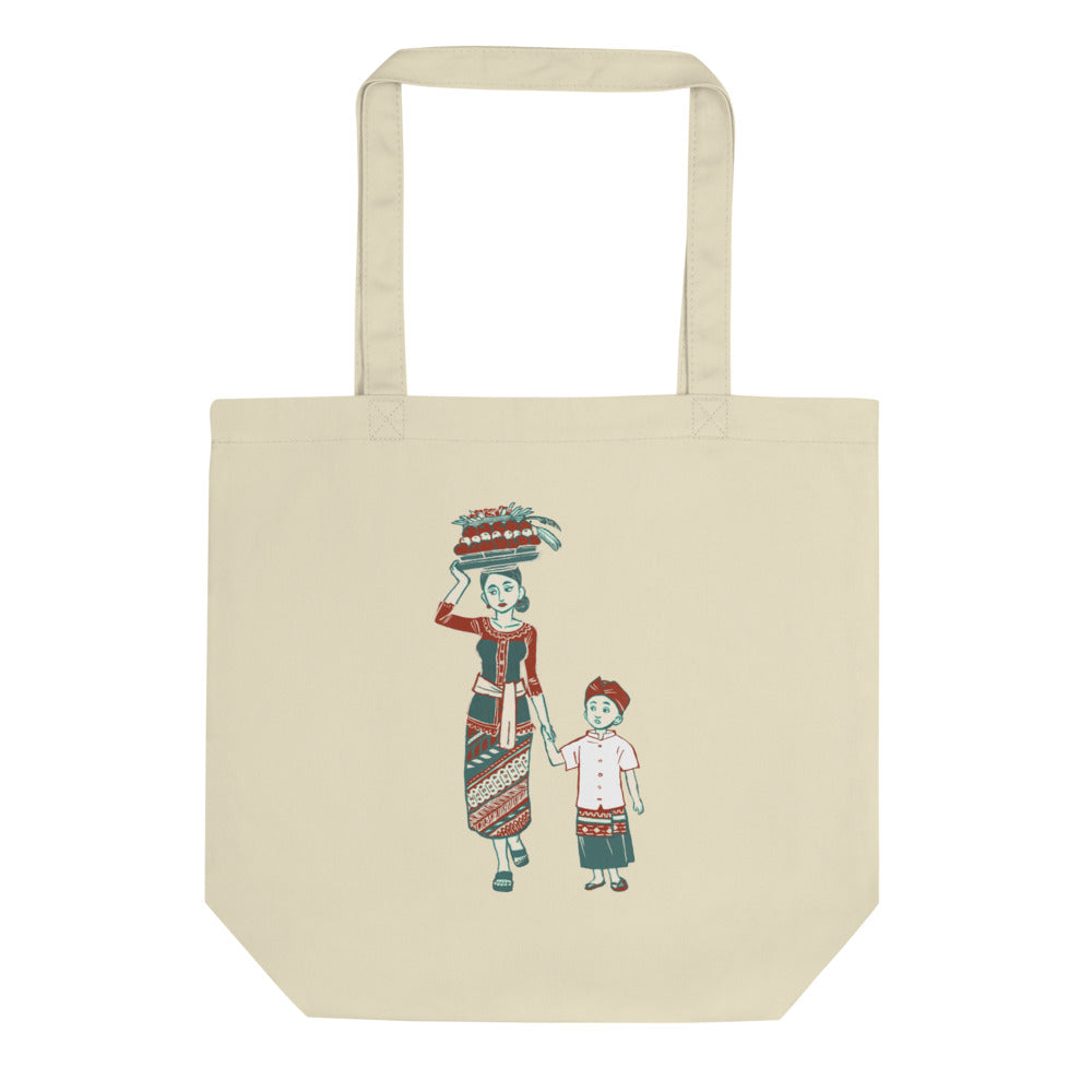 People of Bali - Balinese Mom and a Kid | Eco Tote Bag