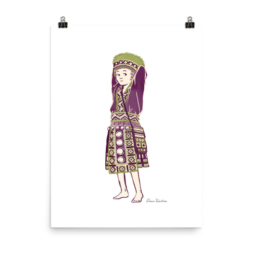 People of Thailand - Bored Hmong Girl | Art Print - Akane Yabushita Online Shop