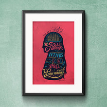 Load image into Gallery viewer, In My Brain I Rearrange the Letters on the Page to Spell Your Name | Art Print - Akane Yabushita Online Shop
