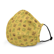 Load image into Gallery viewer, Oaxaca Alphabets - Wild Yellow | Face Mask
