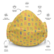 Load image into Gallery viewer, Sydney Alphabets - Bright Yellow | Face Mask
