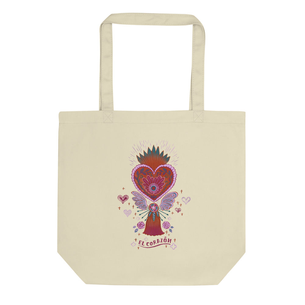 Mexican Heart Tassel (Corazon) - Pink | Eco Tote Bag