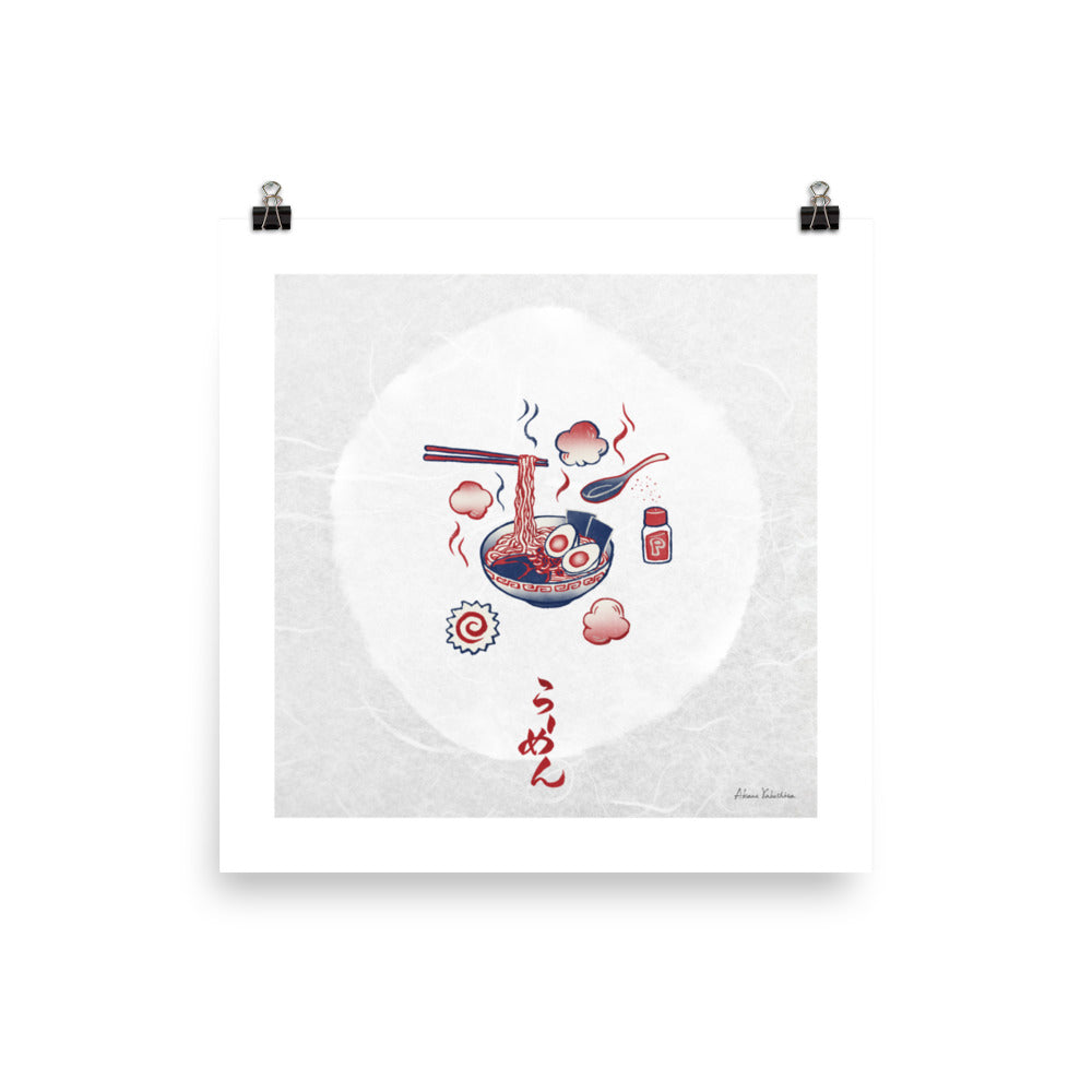 Japanese Noodle / Ramen(ラーメン) | Art Print - Akane Yabushita Online Shop