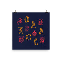 Load image into Gallery viewer, Oaxaca Alphabets - Indigo Blue | Art Print
