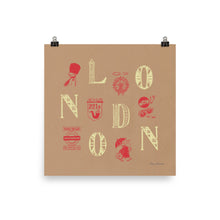 Load image into Gallery viewer, London Alphabets - Paper Brown | Art Print
