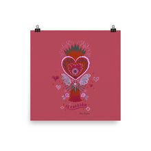 Load image into Gallery viewer, Mexican Heart Tassel (Corazon) - Pink | Art Print - Akane Yabushita Online Shop
