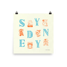 Load image into Gallery viewer, Sydney Alphabets - Tropical Beach | Art Print
