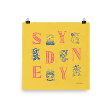 Load image into Gallery viewer, Sydney Alphabets - Bright Yellow | Art Print
