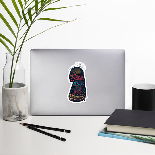 In My Brain I Rearrange the Letters on the Page to Spell Your Name | Sticker - Akane Yabushita Online Shop