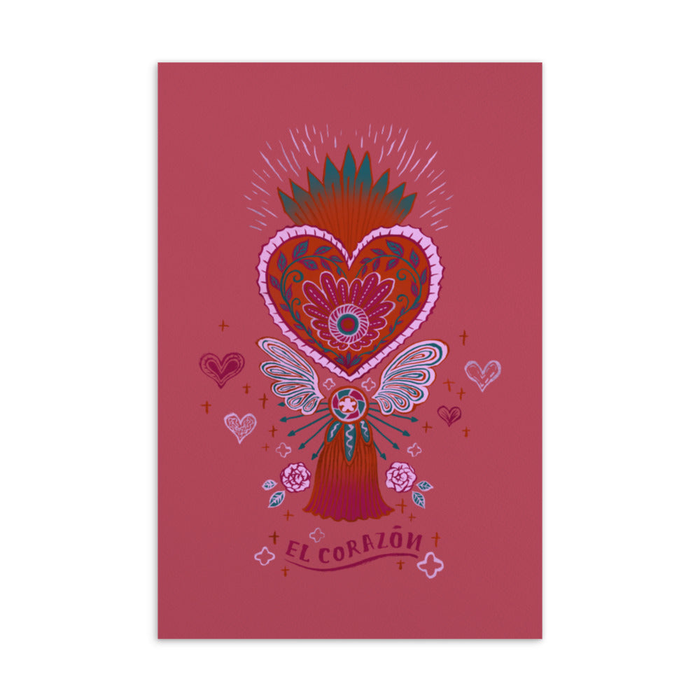 Mexican Heart Tassel (Corazon) - Pink⁠⁠ | Postcard