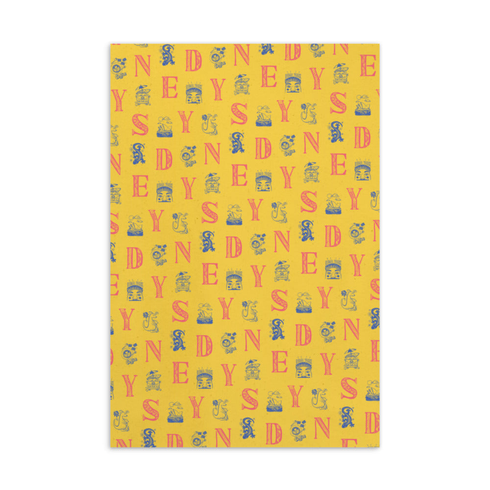 Sydney Alphabets - Bright Yellow | Postcard