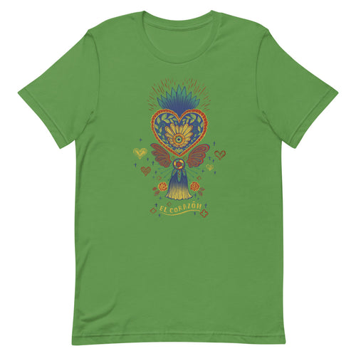 Mexican Heart Tassel (Corazon) - Blue | Short-Sleeve Unisex T-Shirt - Akane Yabushita Online Shop