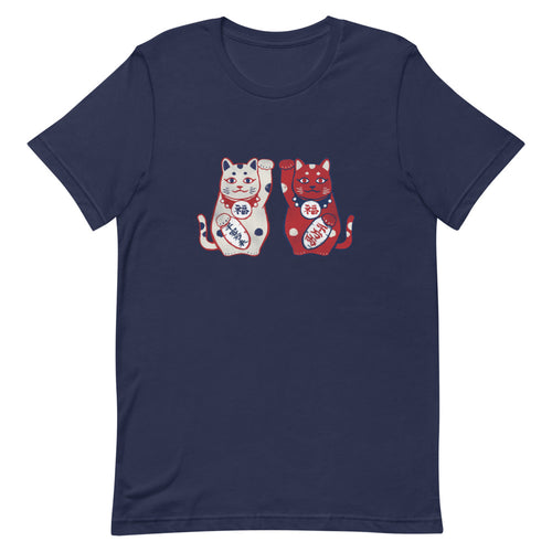 Lucky Cat / Maneki Neko(招き猫) | Short-Sleeve Unisex T-Shirt - Akane Yabushita Online Shop