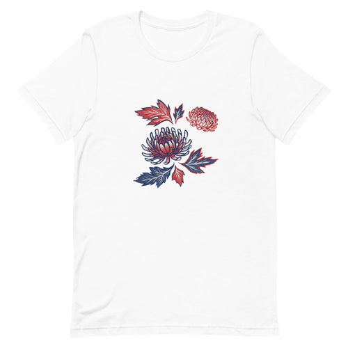 Chrysanthemum / Kiku Flower(菊) | Short-Sleeve Unisex T-Shirt - Akane Yabushita Online Shop