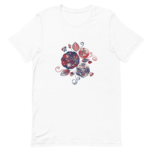 Hydrangea / Ajisai Flower(紫陽花) | Short-Sleeve Unisex T-Shirt - Akane Yabushita Online Shop