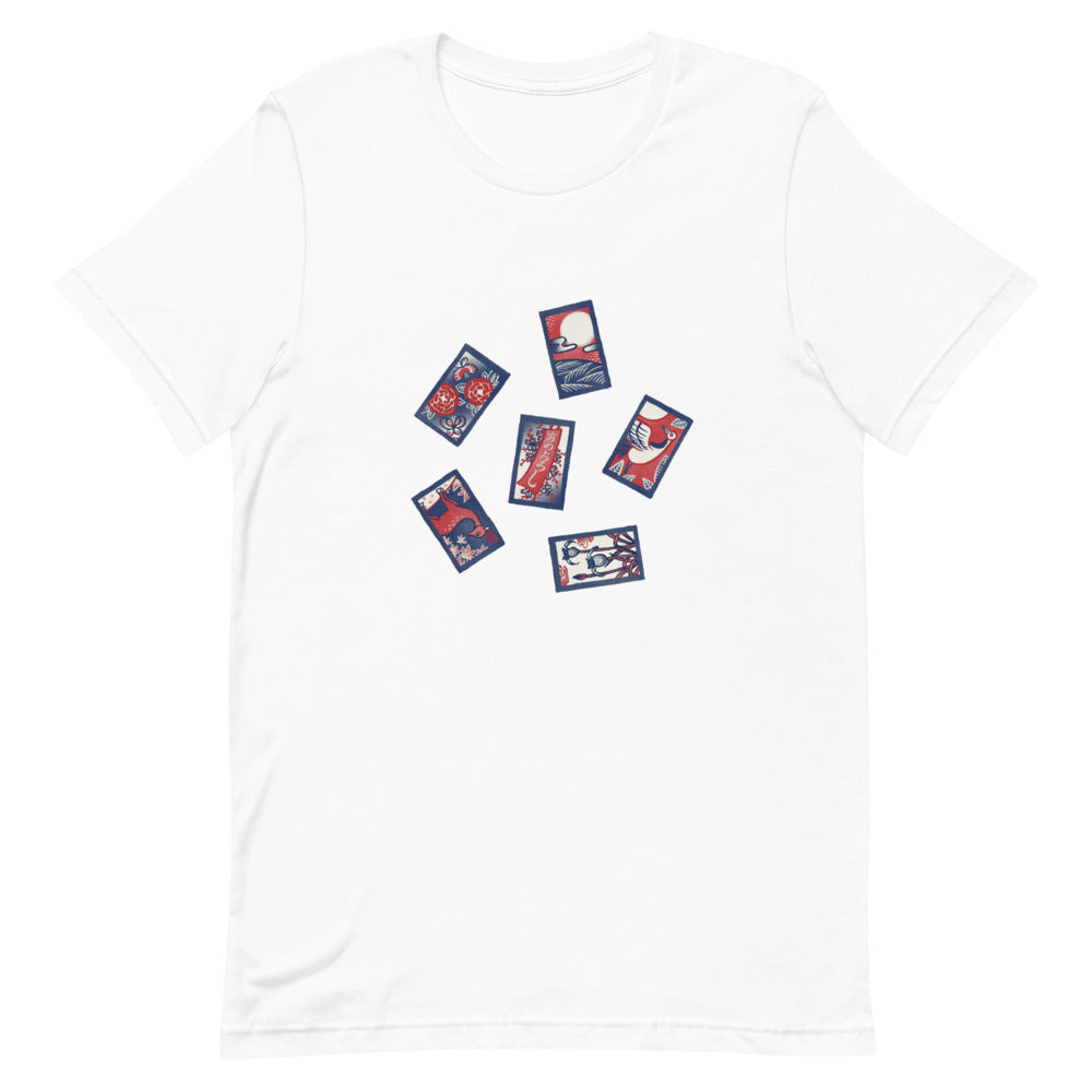 Playing Card Game / Hanafuda(花札)⁠ | Short-Sleeve Unisex T-Shirt - Akane Yabushita Online Shop